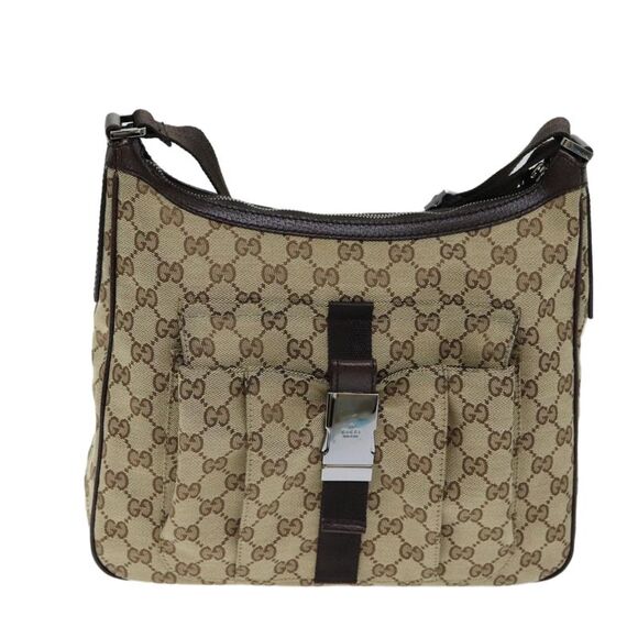 Gucci Gg Canvas Beige Canvas Shoulder Bag (Pre-Owned) - Picture 1 of 16